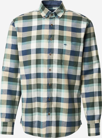 FYNCH-HATTONRegular Fit Košulja - zelena boja: prednji dio