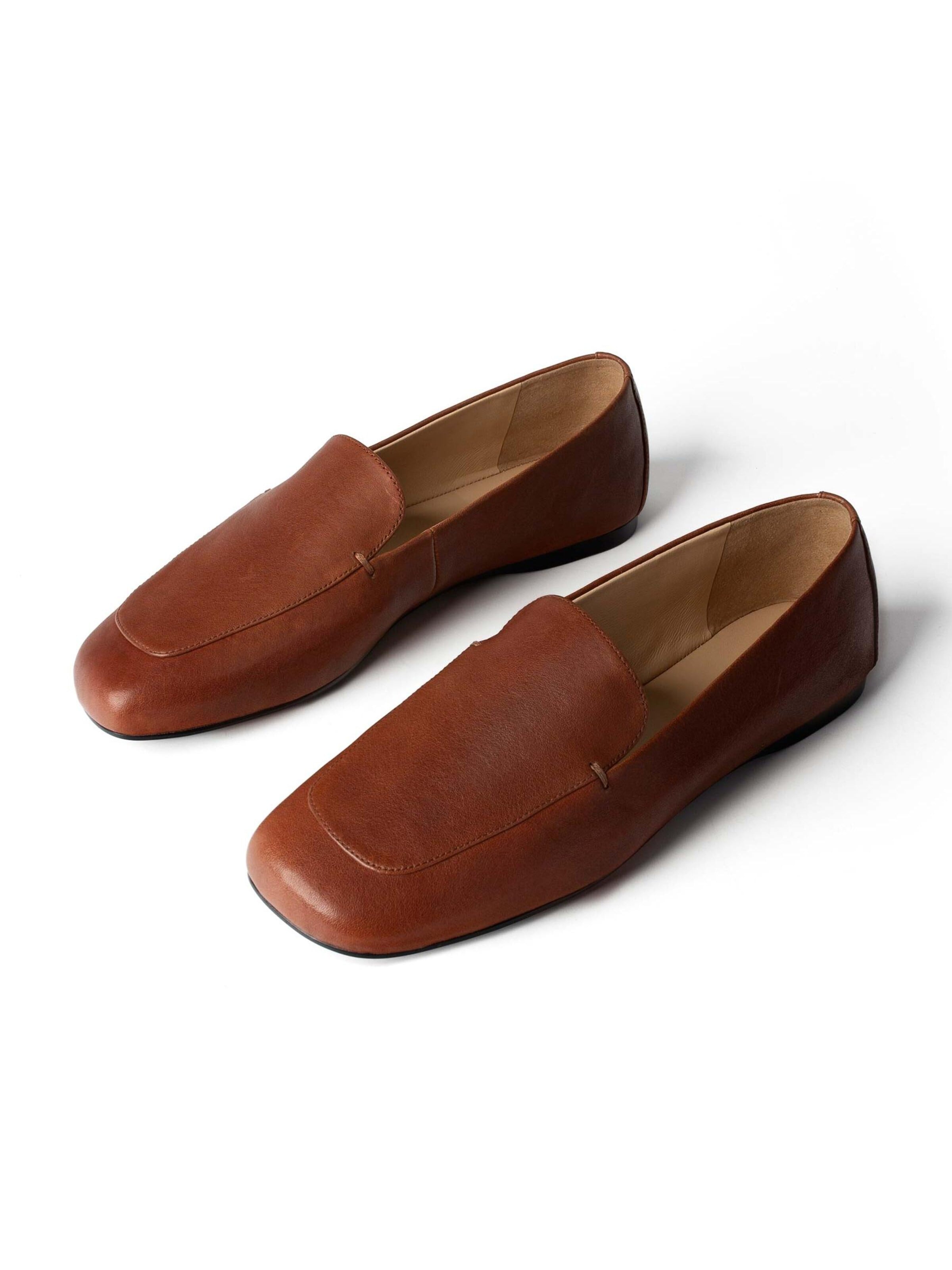 L37 HANDMADE SHOESSlip On cipele 'MOON PARADE' - smeđa boja
