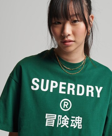 žalia Superdry Marškinėliai 'CODE CORE'