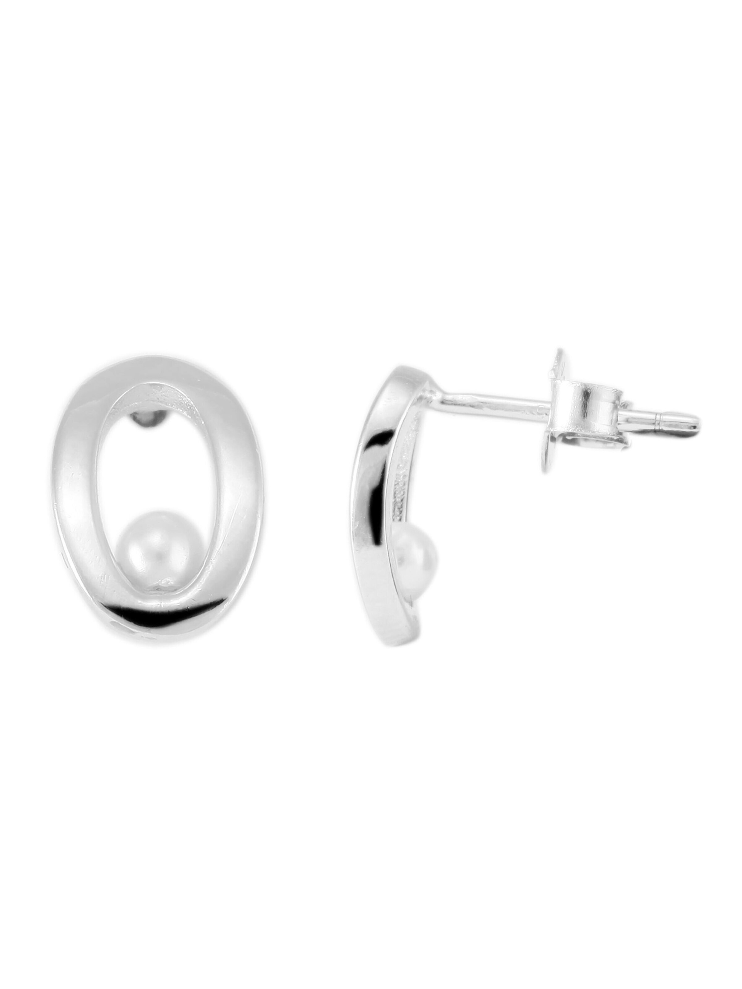 Akzent Earrings '"Alia" aus 925 Sterlingsilber, rhodiniert, langlebig' in Silver: front