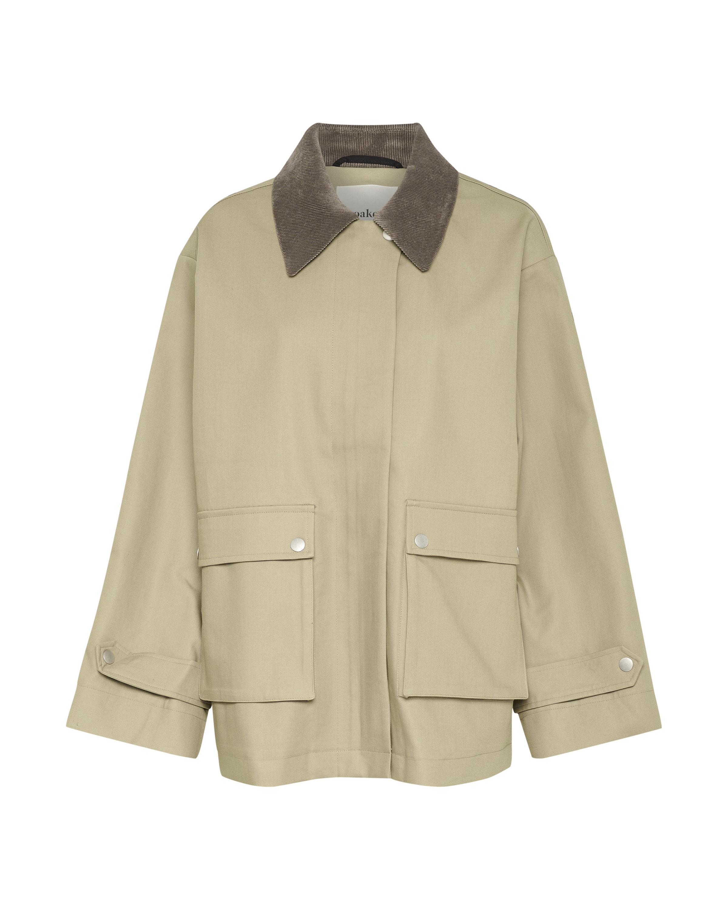 SOAKED IN LUXURY Overgangsjakke i mørkebeige, Produktvisning