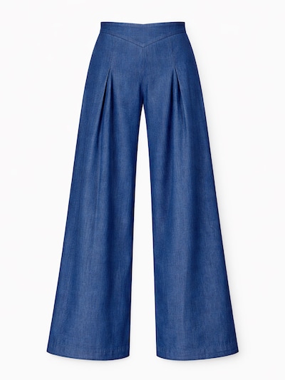 IT'S BASIC Jeans 'WIDE MID RISE JEANS' in de kleur Royal blue/koningsblauw, Productweergave