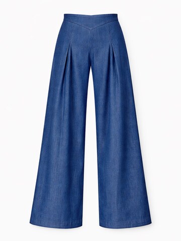 IT'S BASIC Wide leg Jeans 'WIDE MID RISE JEANS' in Blauw: voorkant