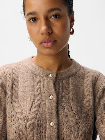 Cardigan 'OBJFlora' OBJECT en beige
