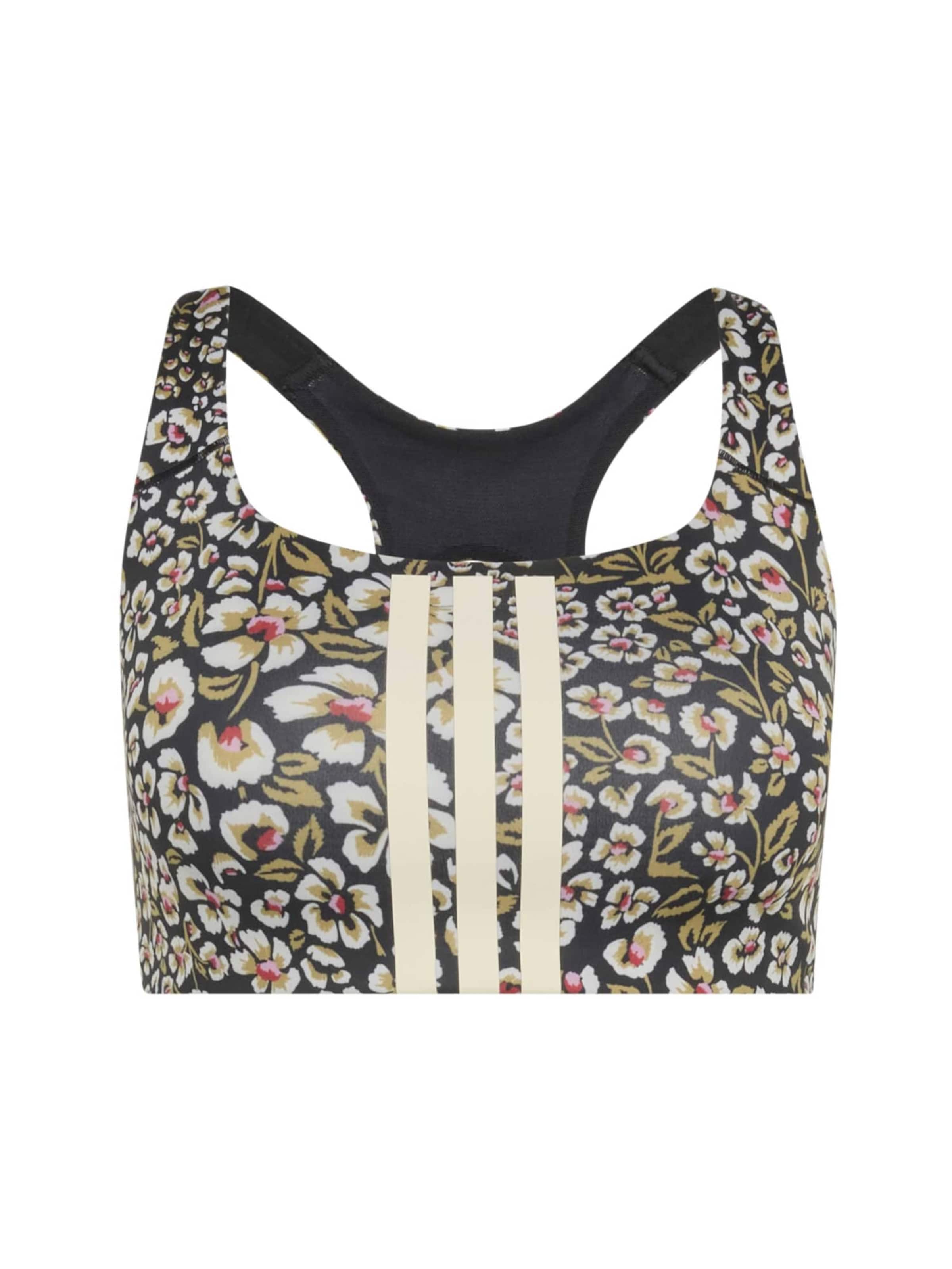 ADIDAS PERFORMANCE Bustier Športni nederček 'FARM' | bela barva: sprednja stran