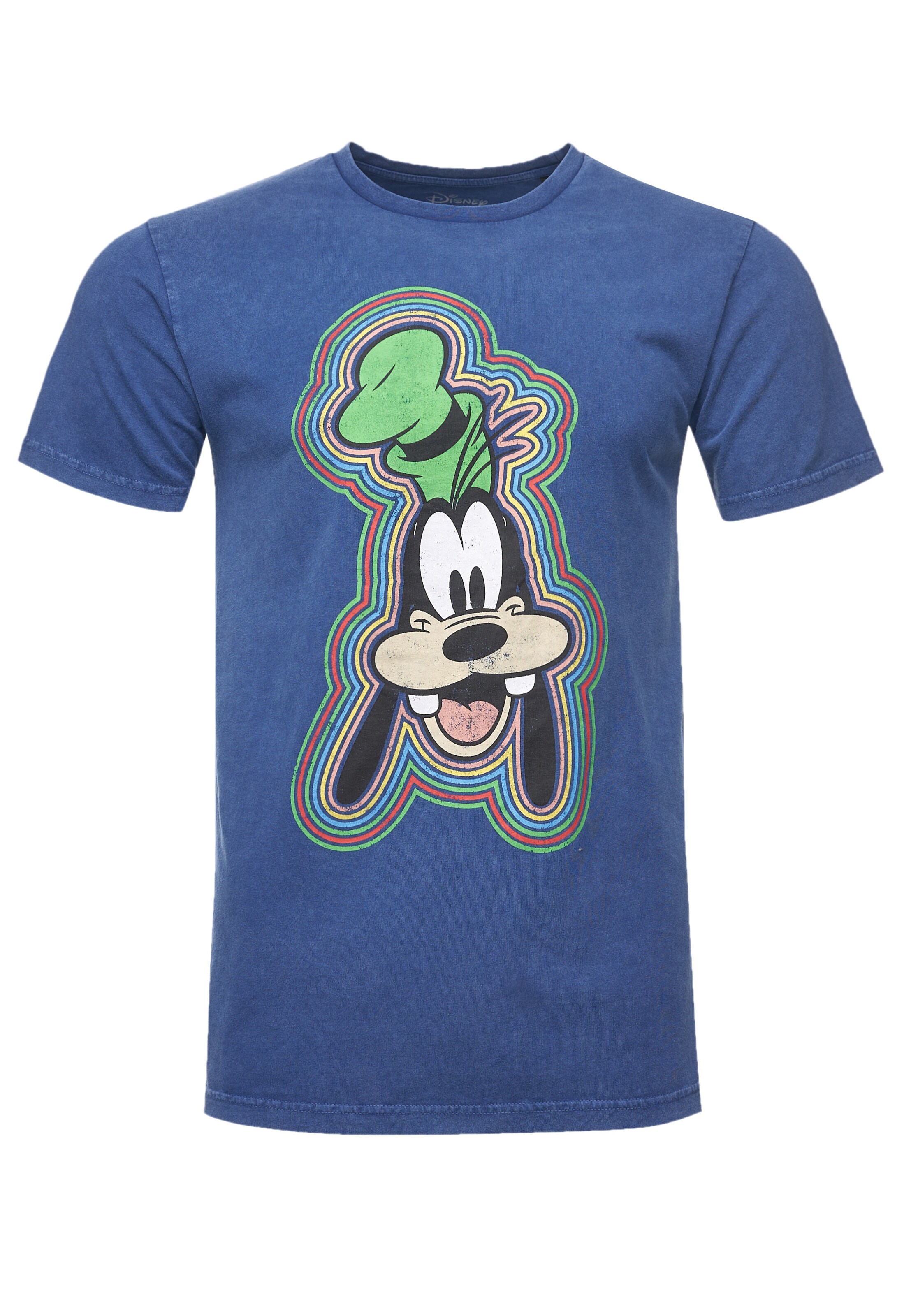 Recovered Shirt 'Disney Goofy Outline' in Blue: front