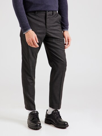 SELECTED HOMME Slim fit Trousers with creases 'SLHCEDRIC' in Grey: front