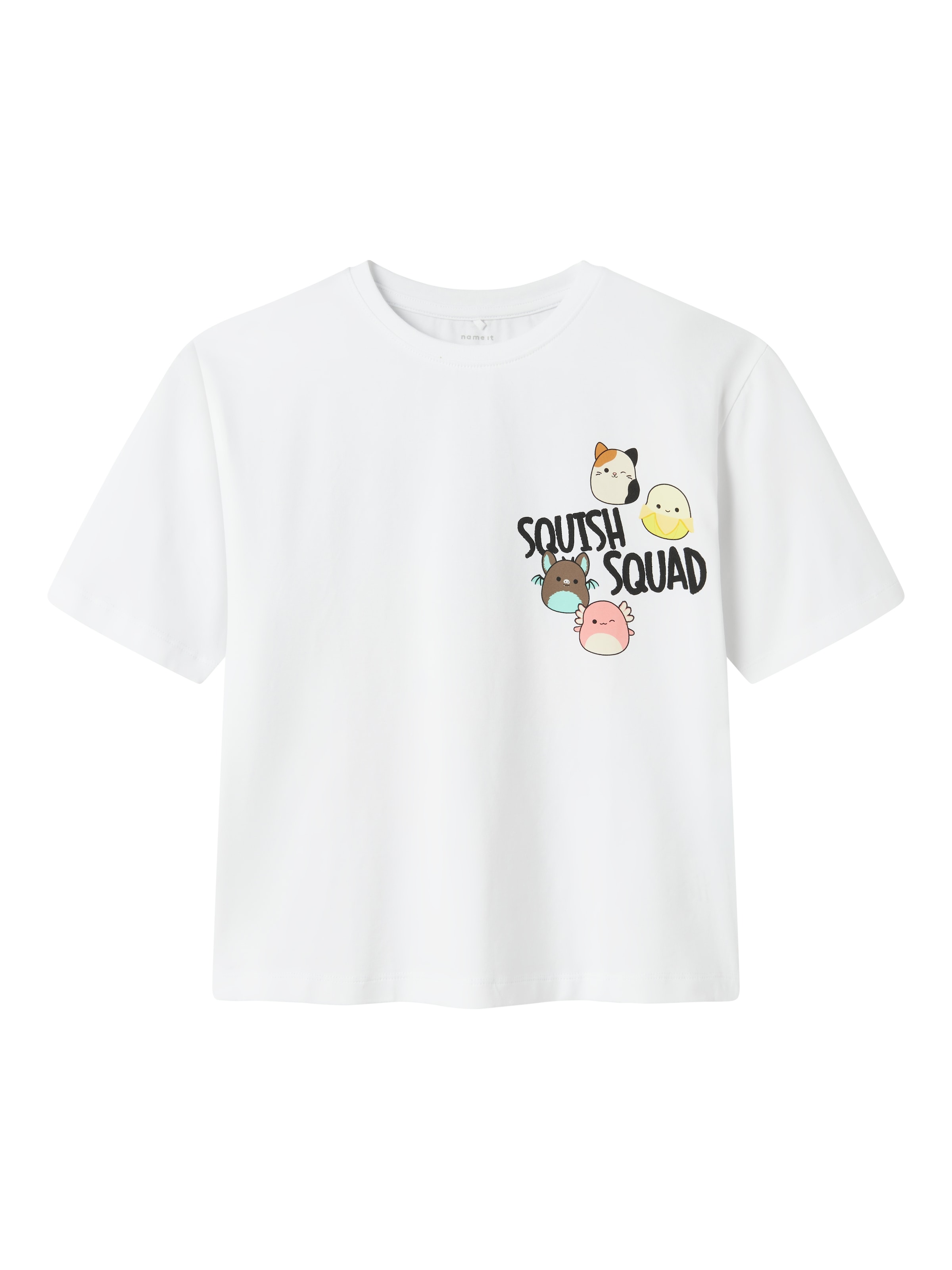 NAME IT Μπλουζάκι 'NKFMOMI SQUISH' σε λευκό: μπροστά