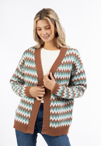 usha FESTIVAL Knit Cardigan in Green: front