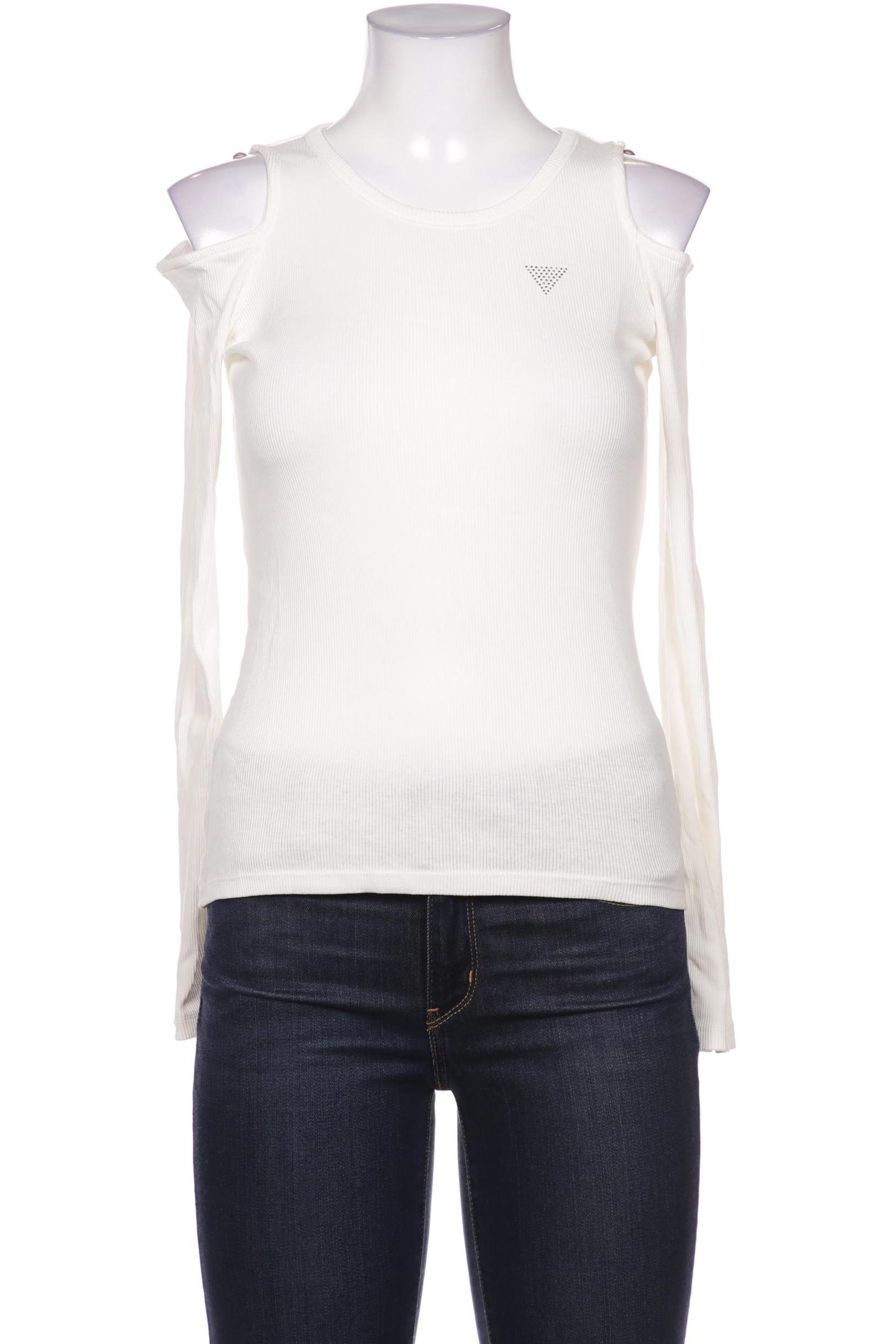 GUESS Langarmshirt M in Weiß: Vorderseite