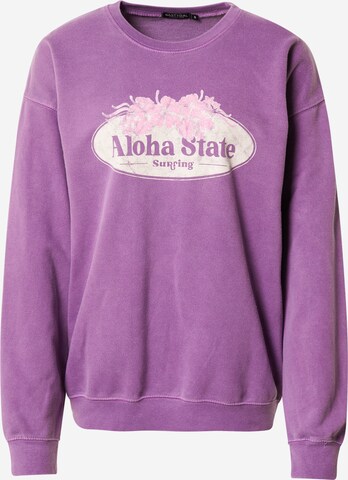 Sweat-shirt Nasty Gal en violet : devant