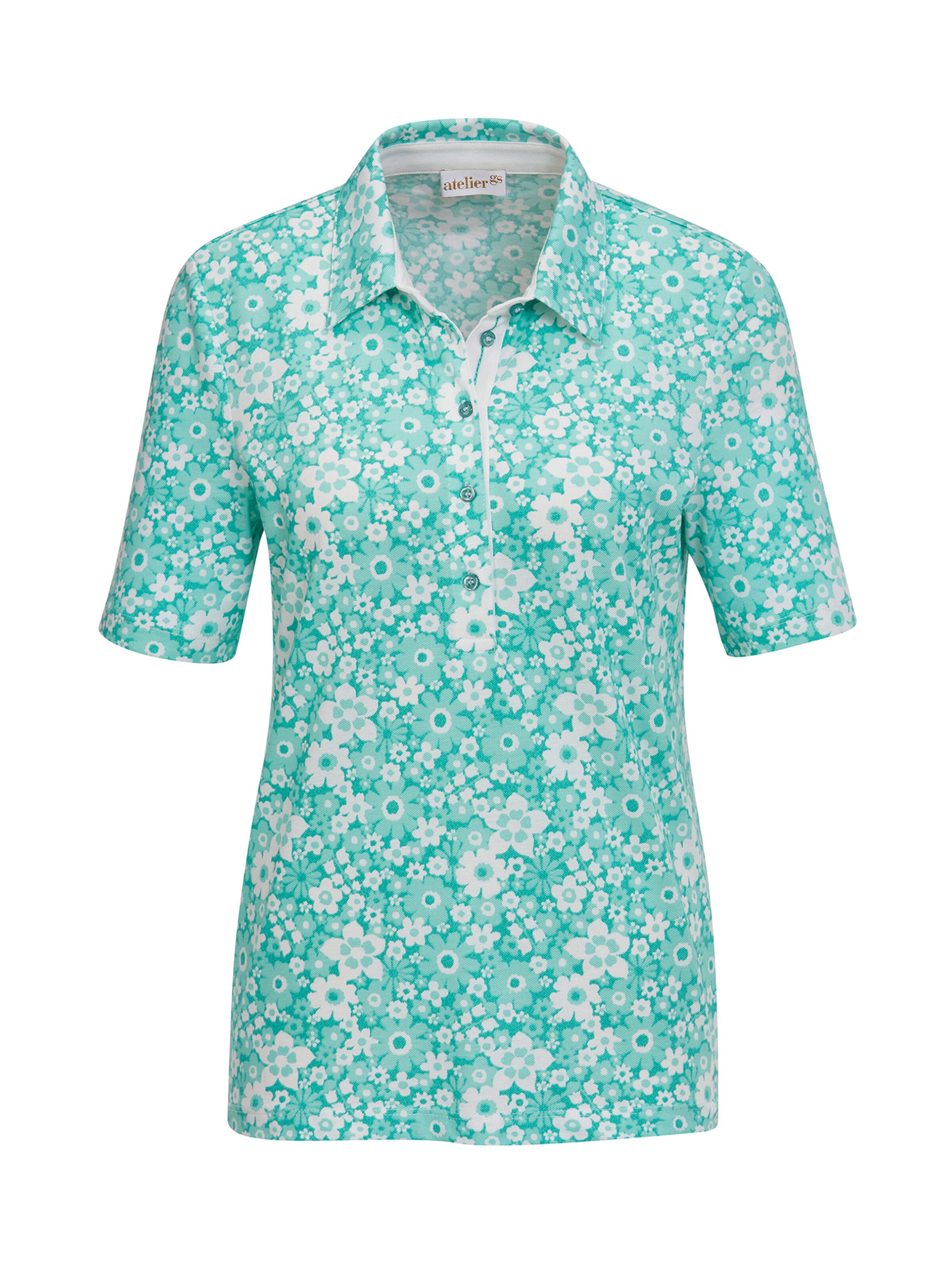 Goldner Shirt in Grün: Vorderseite