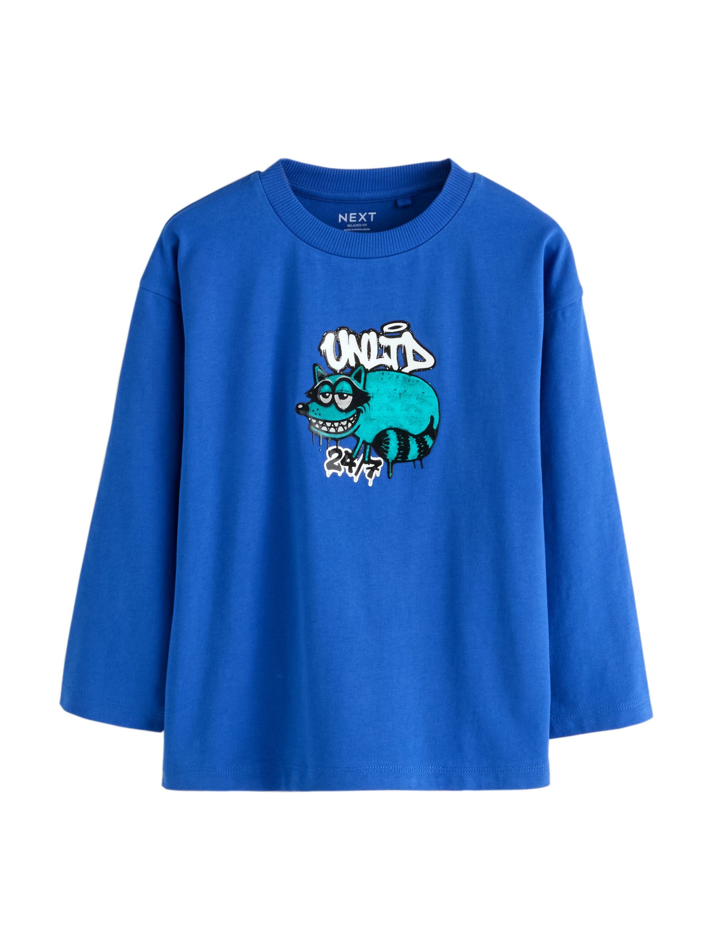 Next Shirt in Blau: Vorderseite