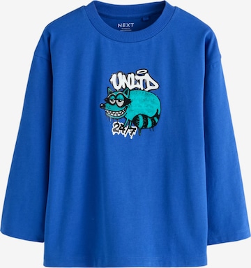 Next Shirt in Blau: Vorderseite