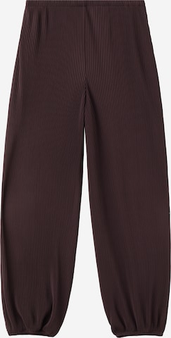 MANGO Loosefit Housut 'GEMMA' värissä ruskea: etupuoli
