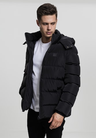 Urban Classics Winter Jacket in Black: front