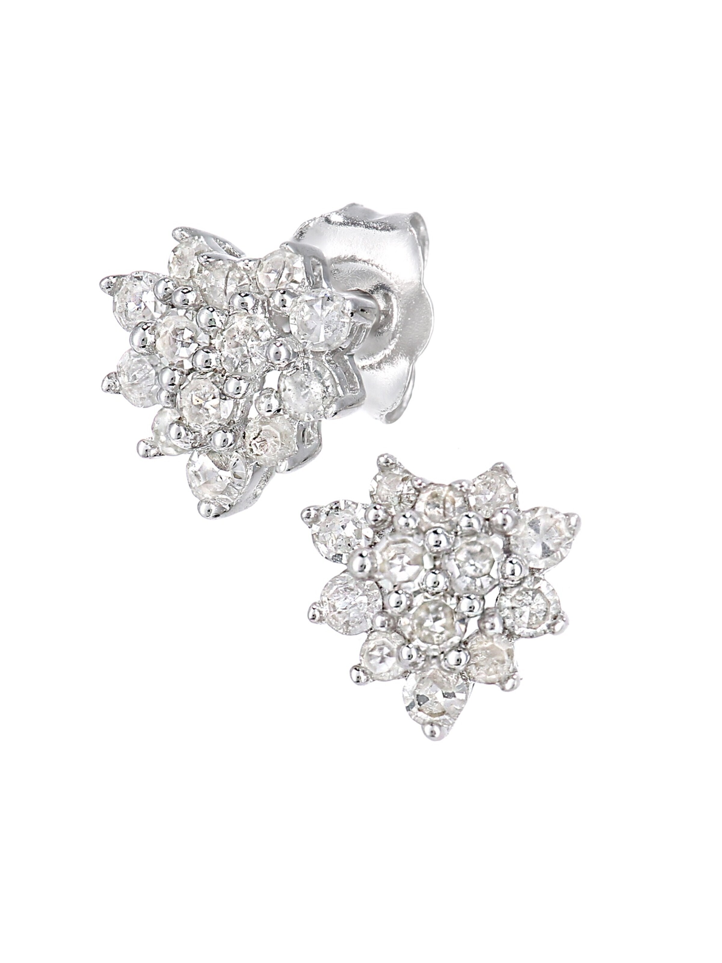 Orecchini 'Ohrstecker aus 375 Weißgold mit 0.25 Karat Diamant' di DIAMANT LETERNEL in argento