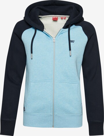 Superdry Zip-Up Hoodie in Red: front