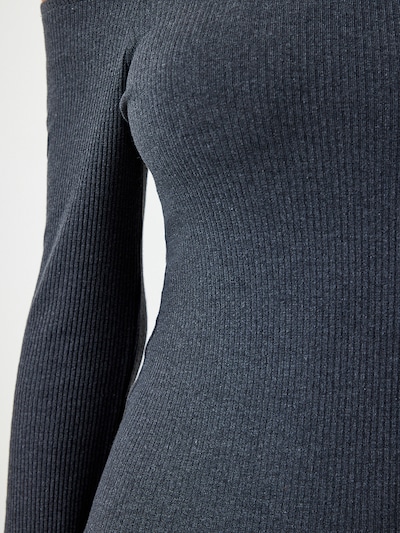 Happiness İstanbul Gebreide jurk in de kleur Donkergrijs, Productweergave