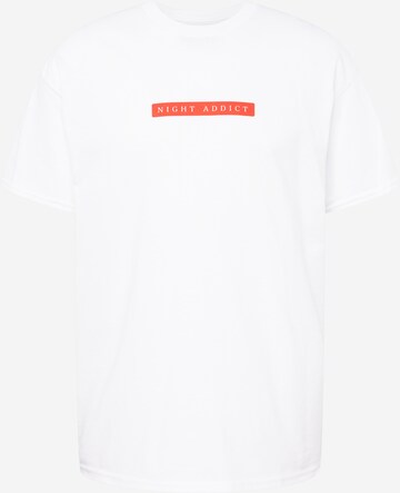 Night Addict - Camiseta 'NATURE' en blanco: frente
