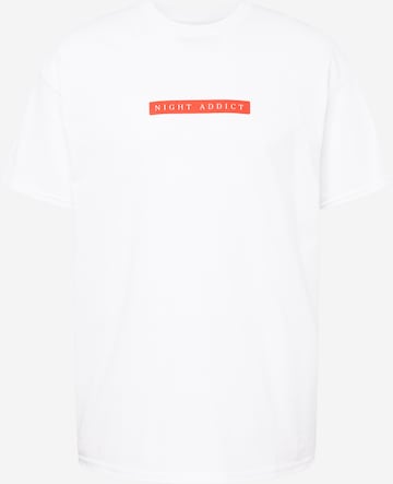 T-Shirt 'NATURE' Night Addict en blanc : devant