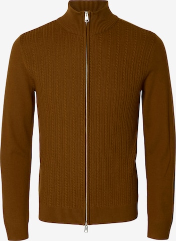 SELECTED Cardigan 'SLMTRAY' i brun: forside