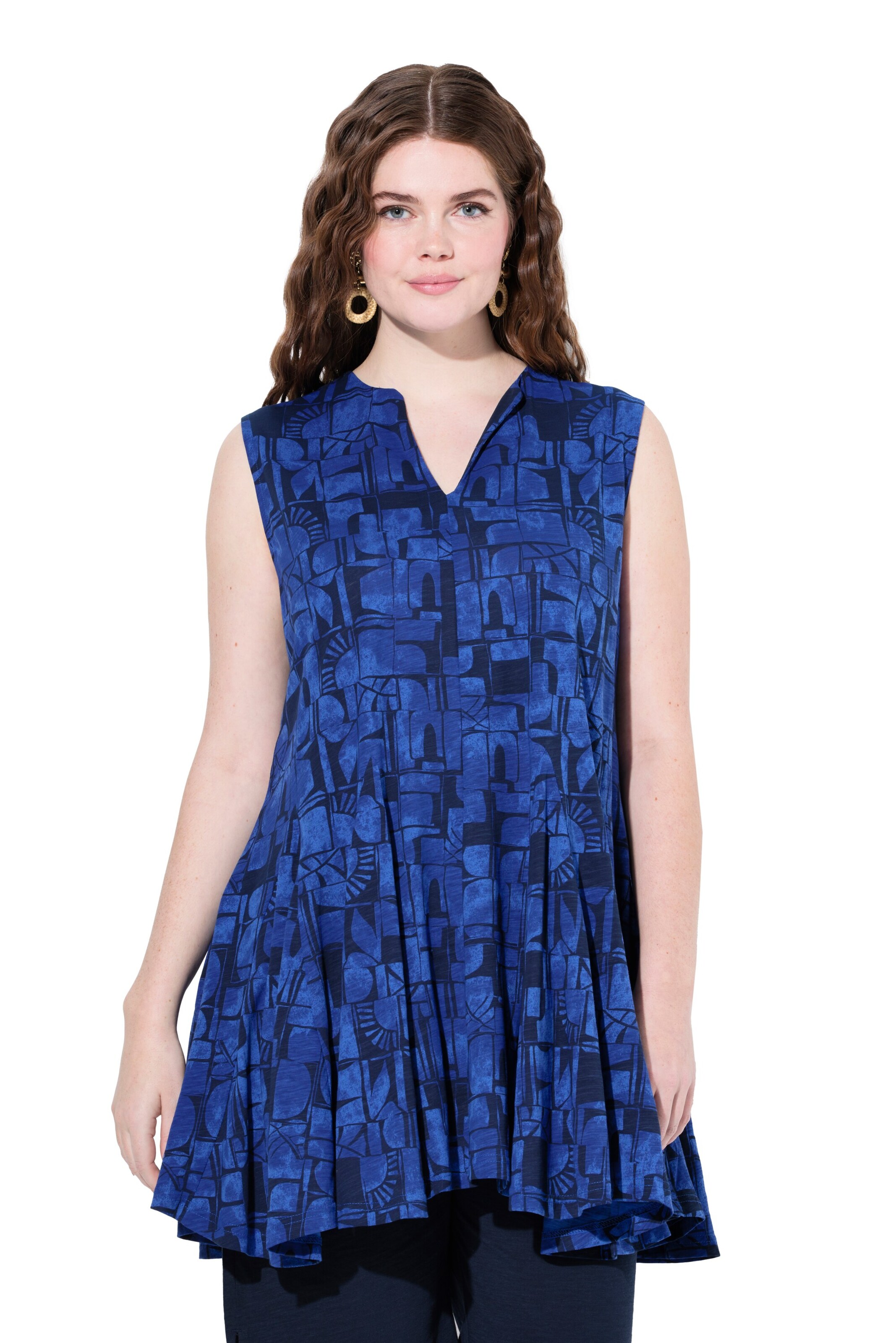 Ulla Popken Tuniek in Blauw: voorkant