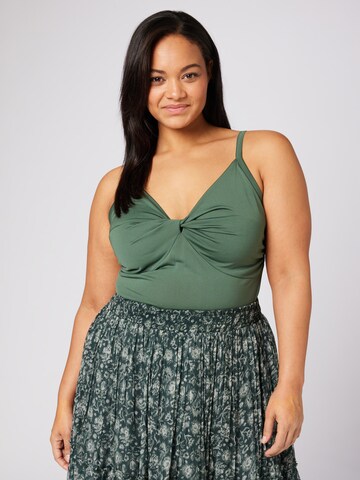 Guido Maria Kretschmer Curvy - Top 'Rosie' en verde: frente