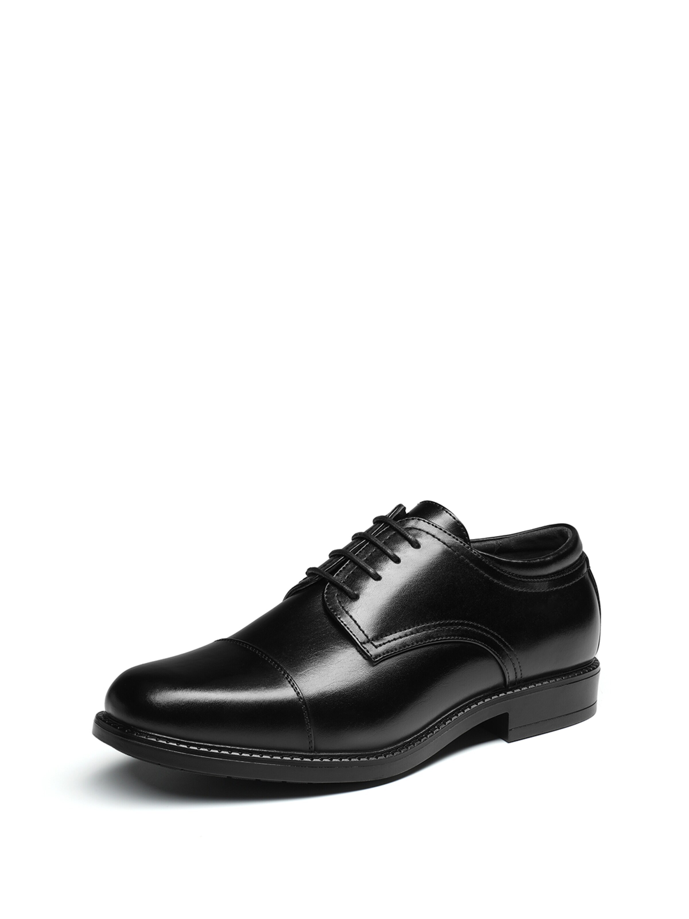 Bruno Marc Lace-Up Shoes in Black: front
