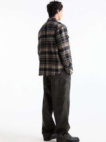 Pull&Bear Comfort fit Srajca | modra barva