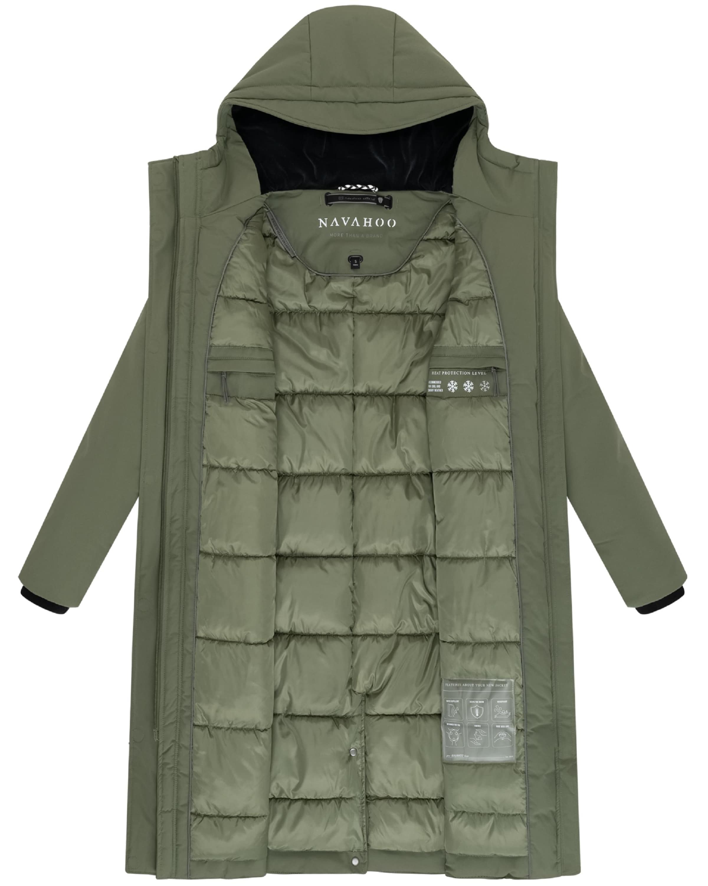 NAVAHOO Зимнее пальто 'Eismelodie 14' в Зеленый