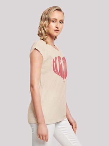 T-shirt 'Valentinstag Herz ' F4NT4STIC en beige