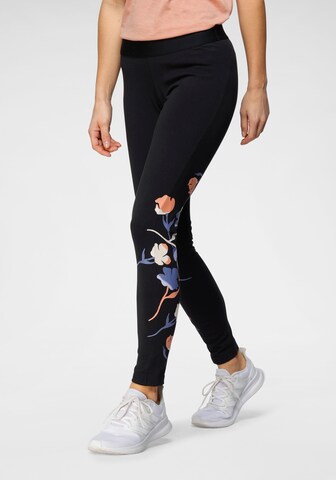 ADIDAS SPORTSWEAR Skinny Sportbroek in Zwart: voorkant