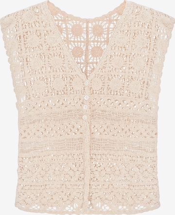 usha FESTIVAL - Chaleco de punto 'Nature' en beige: frente
