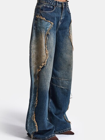 Barrel Jean 'PATCHED BARREL MID RISE JEANS' IT'S BASIC en bleu