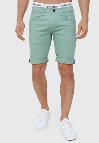 Regular Pantalon 'Villeurbanne' INDICODE JEANS en vert : devant