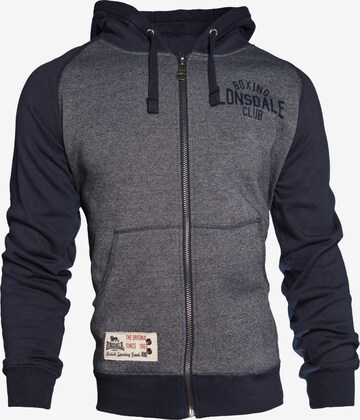 LONSDALE Sweatjacke 'Slough' in Blau: predná strana