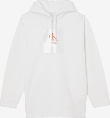 Sweat-shirt Calvin Klein Jeans Curve en blanc : devant