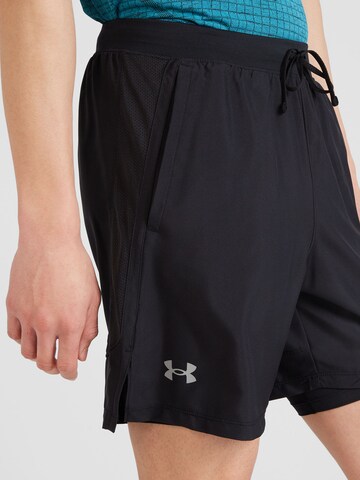 UNDER ARMOUR Regular Workout Pants 'Launch 7' in Black