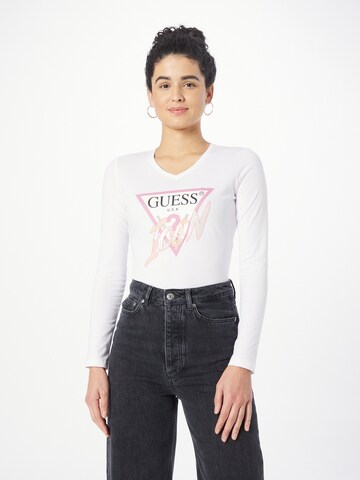 T-shirt GUESS en blanc : devant