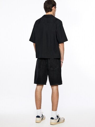 Pull&Bear Loosefit Farmer - fekete
