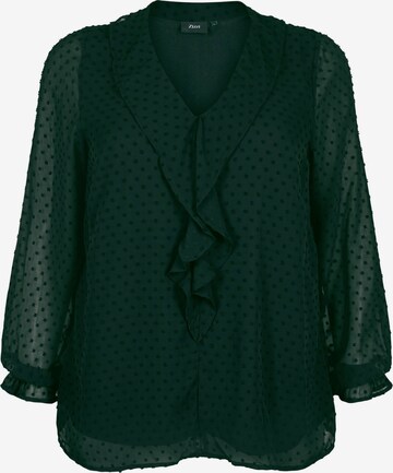 Camicia da donna 'SILVIA' di Zizzi in verde: frontale