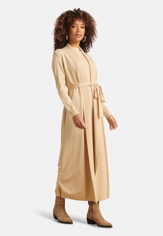 Smashed Lemon Gebreide mantel in Beige