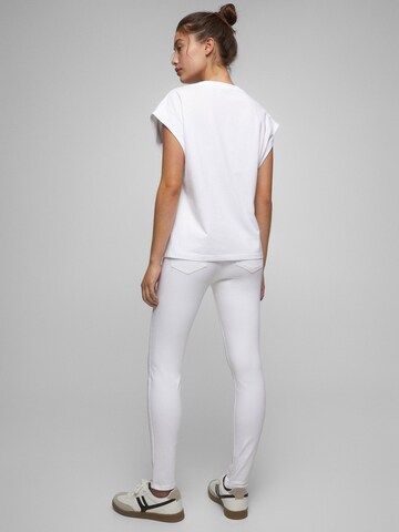 Pull&Bear Skinny Jeansy w kolorze biały