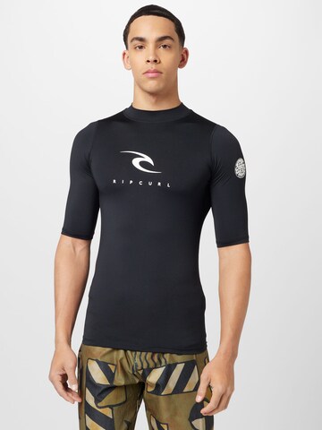 T-Shirt fonctionnel 'CORPS' RIP CURL en noir : devant