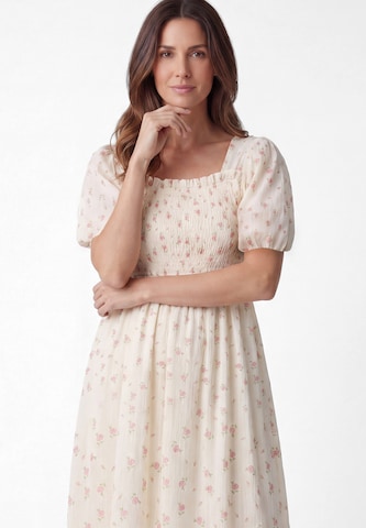 Usha - Vestido 'Floral' em bege