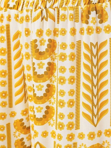 Bigdart Wide leg Broek in Geel