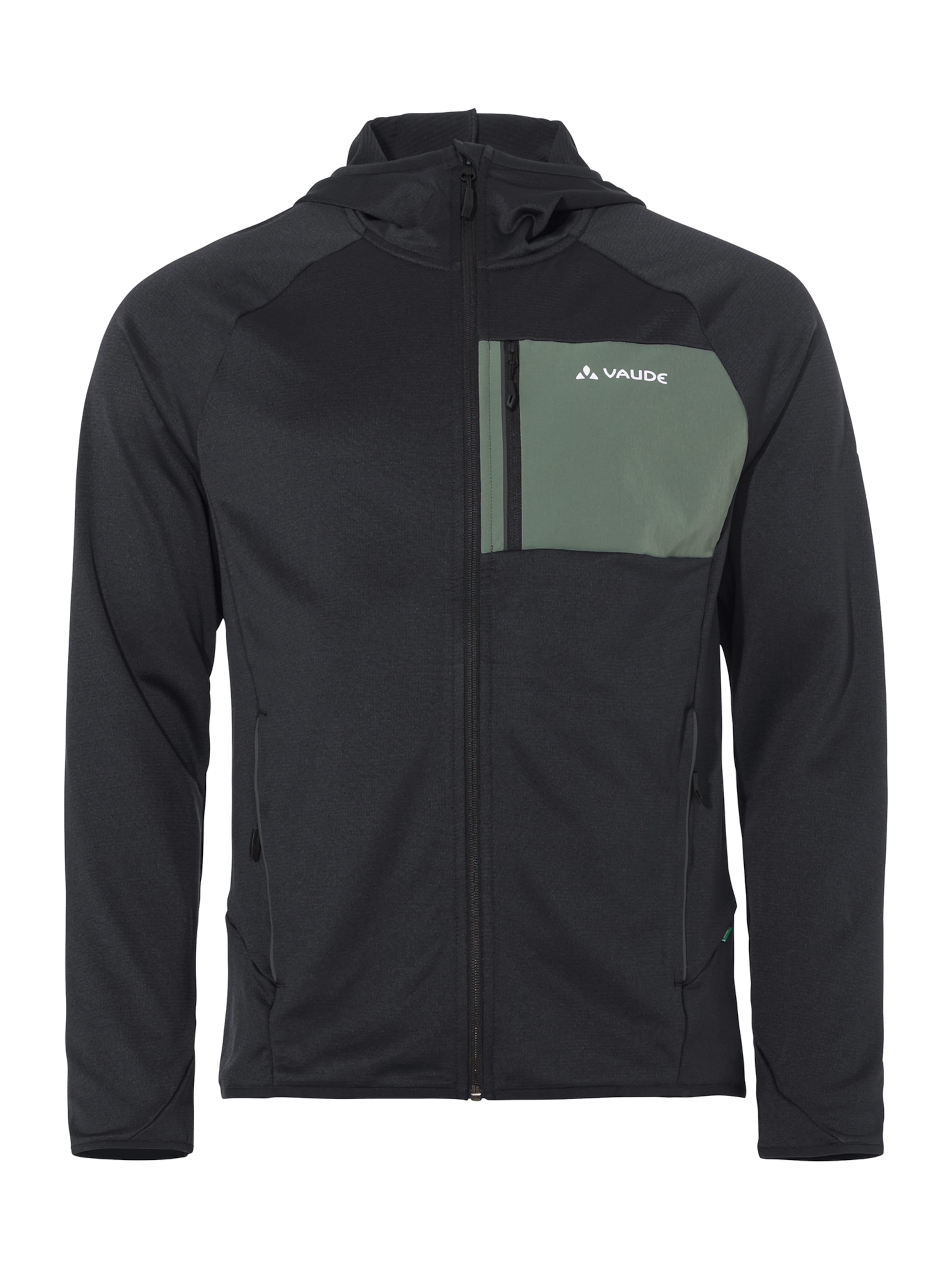 VAUDE Athletic fleece jacket 'Tekoa' in Black: front
