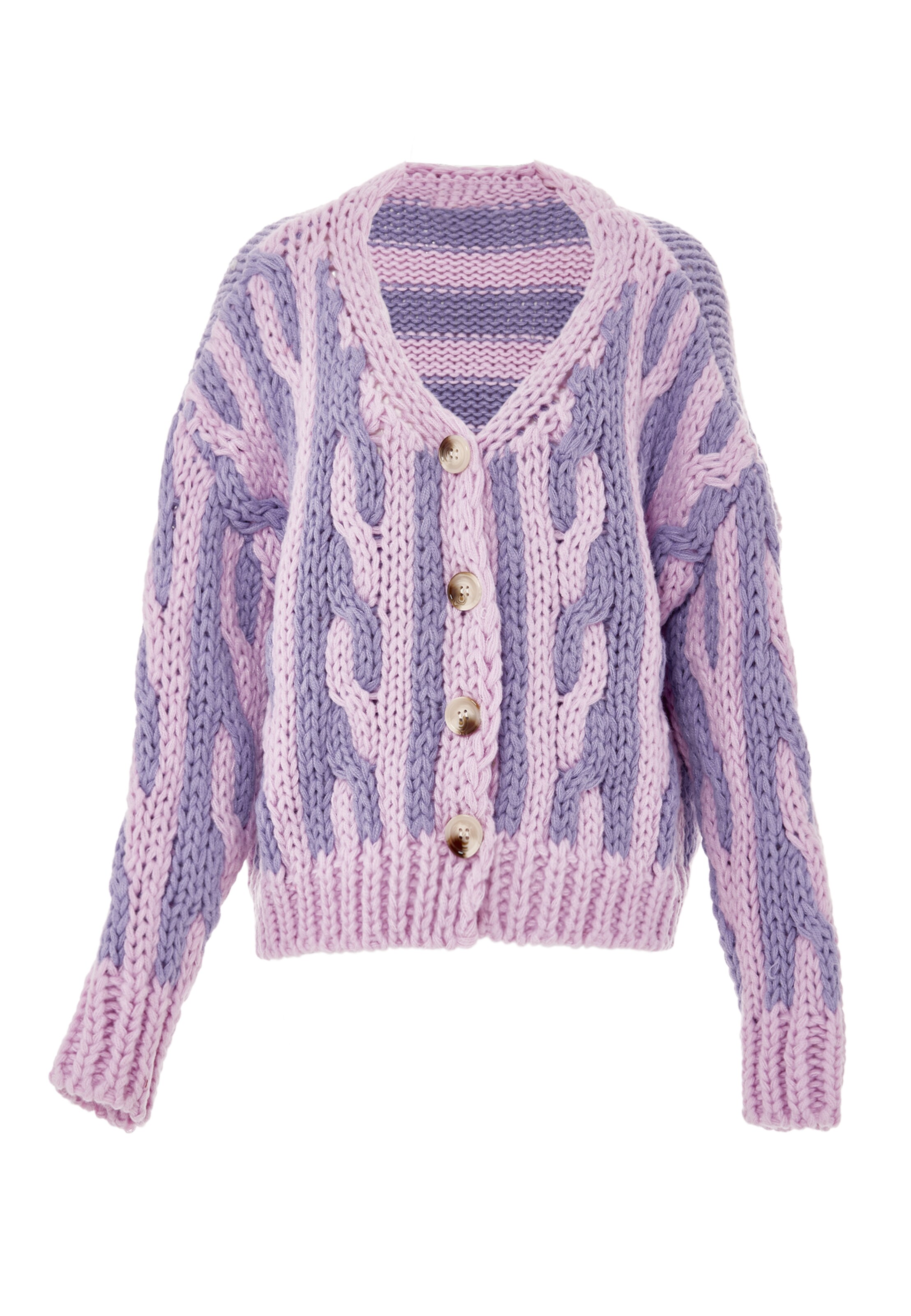 ebeeza Strickjacke in Lila: Vorderseite