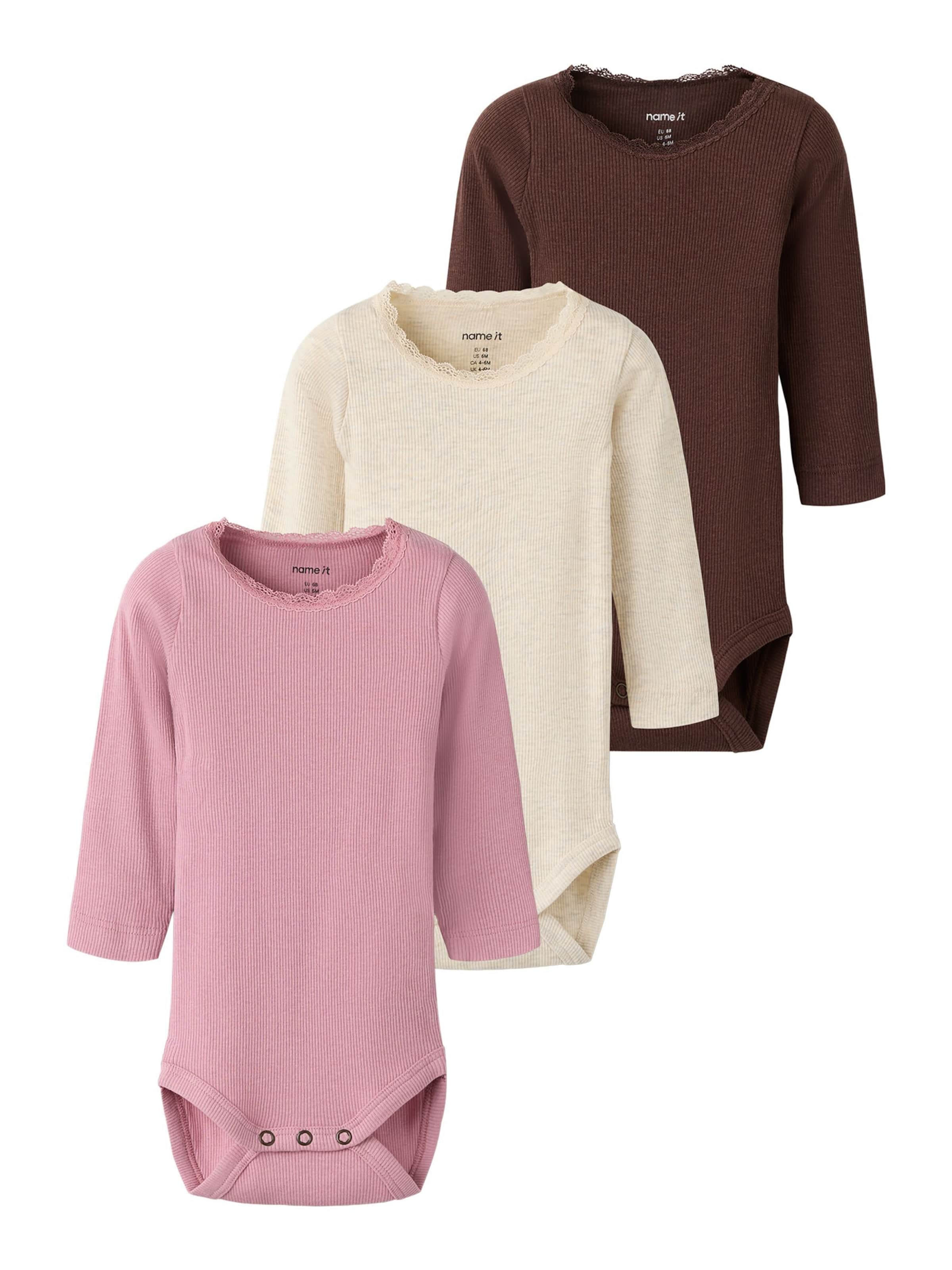 Tutina / body per bambino di NAME IT in beige: frontale